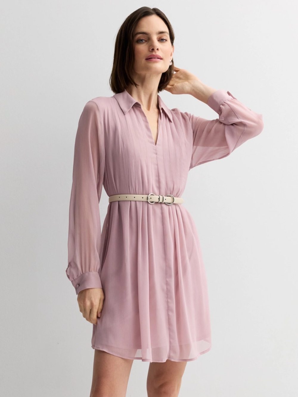 Women's Nine West Pintuck Mini Dress